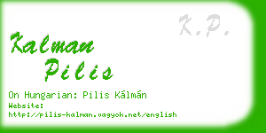 kalman pilis business card